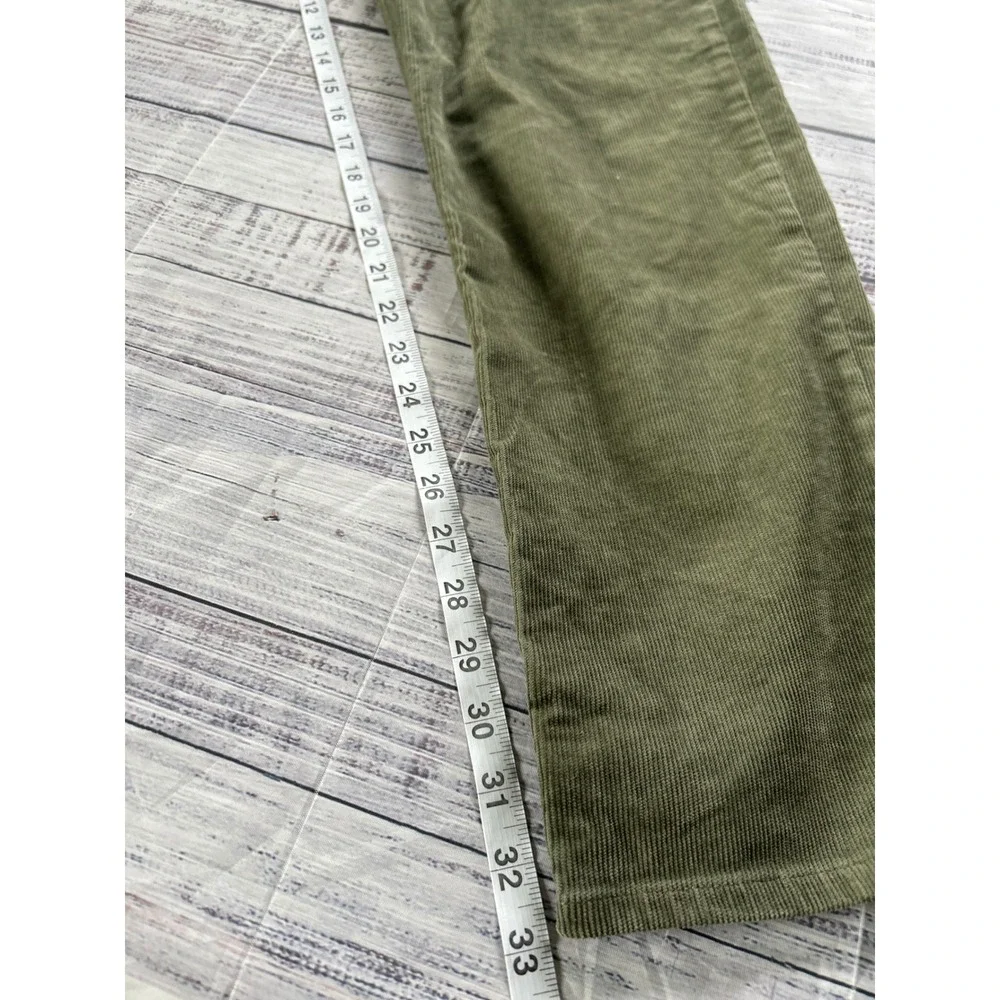 Bonobos Corduroy Pants Men Olive Green 5-Pocket Straight Leg 34x34